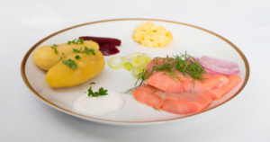 Tallerken med rakfisk
